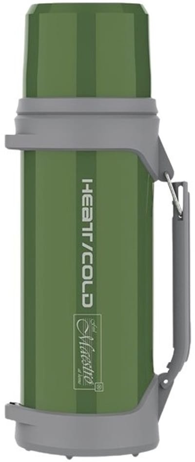 Maestro Classic Green - Thermosfles - 1000 ml - Push-knop opening - Inclusief bekerdop