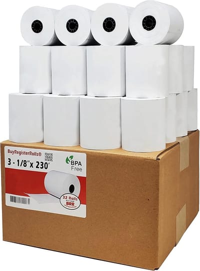 32 Rollen Thermisch Papier 80mm x 70 Meter BPA-Vrij Kasbonrollen