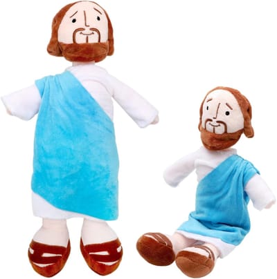 Zachte Jezus Pluche Pop van 33 cm, Religieuze Knuffel voor Kinderen en Volwassenen, Christelijke Decoratie en Cadeau