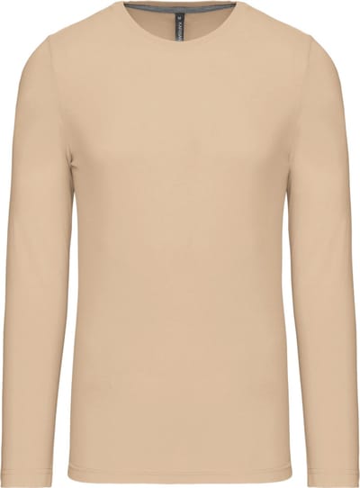 Kariban T-shirt ronde hals lange mouwen K359 - Light Sand - 3XL
