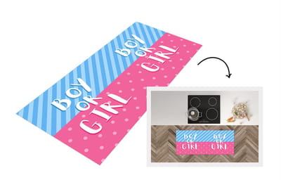 Keukenloper - Loper keuken - Babyshower - Design - Quote - Baby - Boy or Girl - 120x50 cm - Keukenloper vinyl