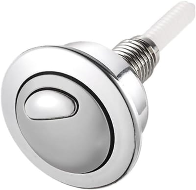 Toilet Drukknop - Spoelknop Dubbel - Water Besparen - Speciaal voor 49 Kleppen - 39-42 mm - Zilver