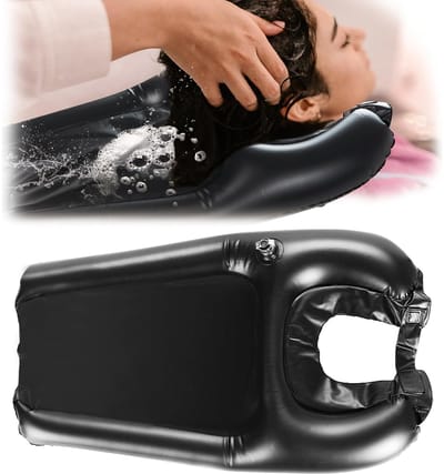 LISM-Opblaasbare wasbak, draagbare wasbak, handwasbak, geschikt voor kinderen met een beperking en ouderen om hun haar te wassen en te verven.