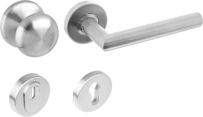 Intersteel Voordeurset veiligheidsbeslag SKG*** rond rvs geborsteld