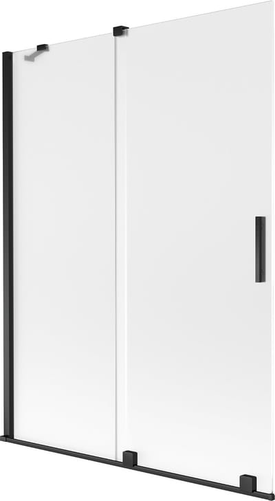 Mexen Velar badwand 2-delige schuifdeur 130 x 150 cm, mat, zwart - 896-130-000-31-70