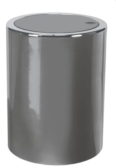 Cosmetica-emmer Platina 5 liter - Grijs Badaccessoire met Klapdeksel