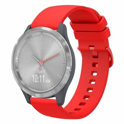 By Qubix - Geschikt voor Garmin bandje - 18mm - Geschikt voor Garmin Venu 4 - 41mm - Soft siliconen bandje - Rood