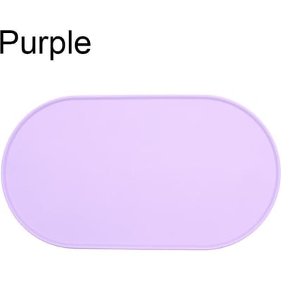 Tapis de Bol pour Animaux en Silicone Napperon Imperméable Prévenir les Déversements Chien Chat Nourriture Coussin d'Alimentation Chaton Alimentation Tapis Plateau pour Bol d'Animal violet