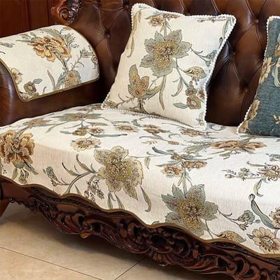Europese Bankkussen Vier Seizoenen Universeel Antislip Chenille Borduurwerk Bankhoes Jacquard Stof Meubelbeschermhoes Hand towel 50x60cm