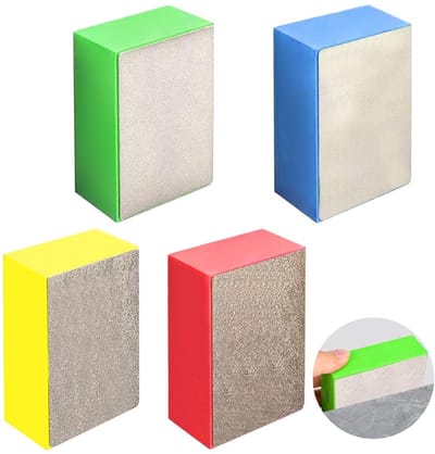Dailygoods- Handdiamantpolijstpads 4-delig - Polijstpasta - Tegelpolijstpads - Slijpen - Keramische tegels/Glas - Duurzaam/Spons-Diamant - Polijstpads