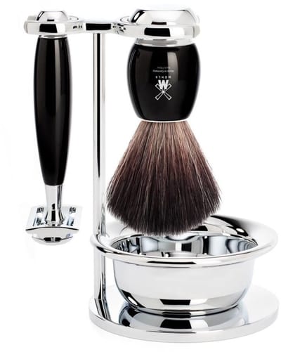 MÜHLE -Scheerset Vivo 4-delig - Zwart - Saf.Razor