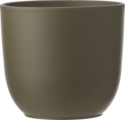 Mica Decorations Bloempot - groen mat - H16 x D17 cm - keramiek - voor kamerplant - plantenpot