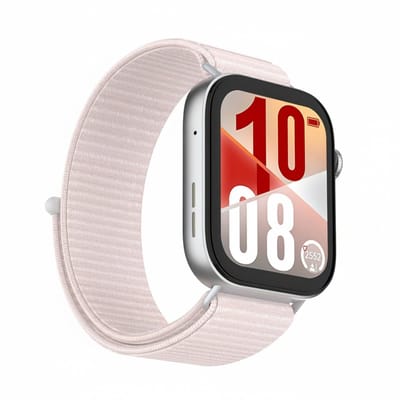 Nylon bandje - geschikt voor Huawei Watch Fit 5 (PRO), Watch Fit 4 (Pro), Watch Fit 3 - klittenband - roze