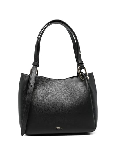 FURLA Leren schoudertas Nuvola Tote Nero zwart
