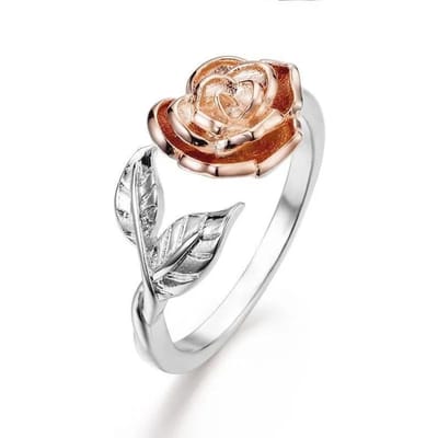 Vintage Elegante Kleur Roze Bloem Ringen Voor Vrouwen Meisjes Nieuwe Bruiloft Feest Sieraden Accessoires Verjaardagscadeaus resizable white