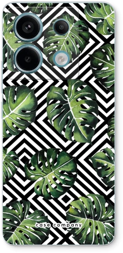 Case Company® - Hoesje geschikt voor Xiaomi Poco X6 hoesje - Geometrische jungle - Soft Cover Telefoonhoesje - Bescherming aan alle Kanten en Schermrand