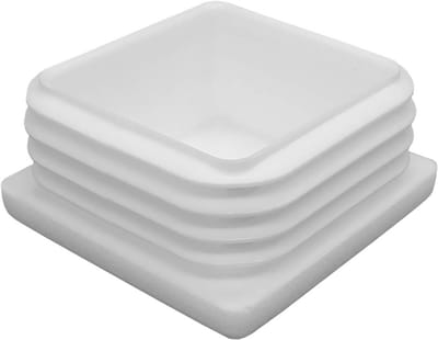 21x Vierkante Buisstoppen Wit voor 60x60 mm Buis - Einddoppen en Meubel Glijders