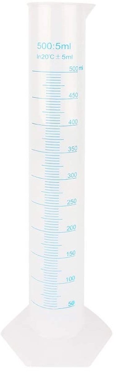 Dailygoods- Maatcilinder 500 ml - Kunststof - Herbruikbaar - Stabiele Basis - Taps Toeloop - Gemakkelijk te Gebruiken - Meetcilinder