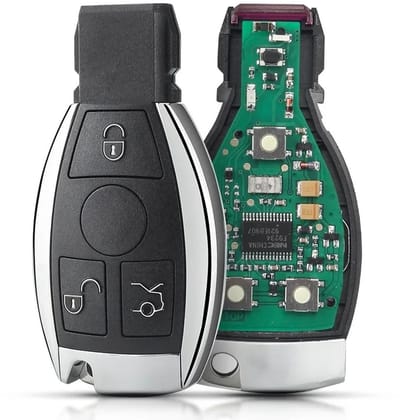 XEOD 3 knops sleutel geschikt voor Mercedes - 433MHZ - HU64 - NEC - Complete sleutel - Met electronica - 1 stuks