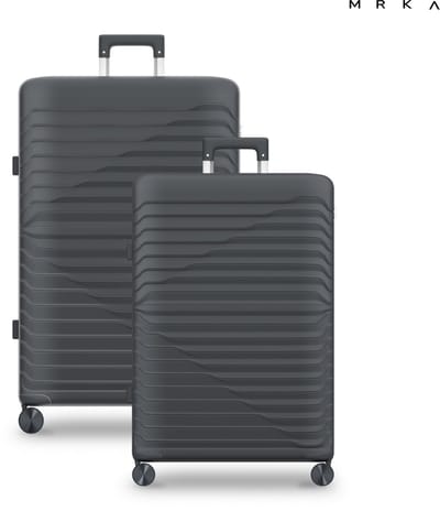 MRKA® Milano - Reiskoffer duoset - 2-delig Kofferset (S + L) - Zwart - Kofferset - Koffersets - Koffers - Reisbagage - Valies - Lichtgewicht - Polypropyleen Koffer - TSA Slot - Cijferslot - 360° Wielen - Koffers Met Wielen - 35 Liter en 91 Liter*