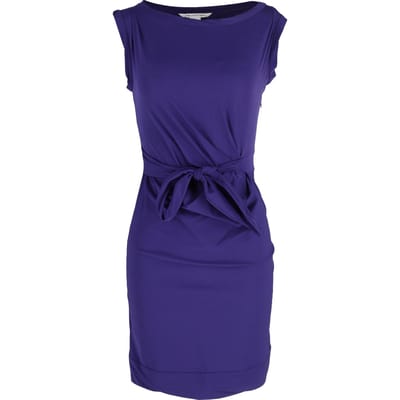 Diane Von Furstenberg Della mini-jurk met striktaille in paars nylon