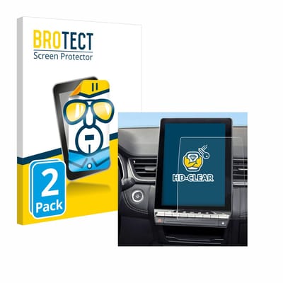 BROTECT - Screenprotector voor Renault Symbioz 2024 - Folie Beschermfolie transparant 2 Stuks