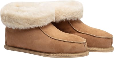 LuLu- Hoge Schapen leren Sloffen Pantoffels - Rubberen zool - Schapenvacht -Dames en Heren - Maat 37