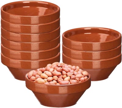 La Dehesa Soepkommen / serveer schaaltje - 10x - terracotta - D15 x 7 cm - aardewerk - Spaanse sfeer
