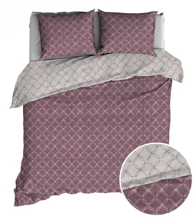 Satin d'Or Curling - Dekbedovertrek - Tweepersoons - 200x200/220 cm + 2 kussenslopen 60x70 cm - Oud-Rose