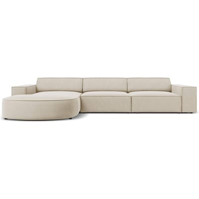 5-zits hoekbank Jodie velvet links rond | Micadoni