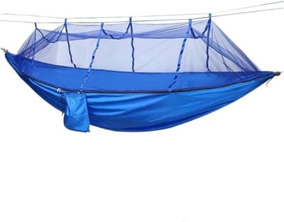 Hangmat - Kampeerhangmat - Ontspannen Buiten - Met Klamboe - 1.2 kg - Blauw