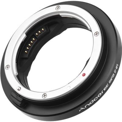 Andoer EF-GFX bague d'adaptation d'objectif d'appareil photo, mise au point automatique de remplacement pour objectif Canon à monture EF vers FujiFilm noir