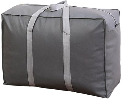 MeubelsvanJoep opbergdoos 48 x 30 x 25 CM, 36 Liter, opbergdoos met deksel, versterkte handgreep, kleding, opbergtas, kledingdoos, verhuisdozen voor kleding, jurken, beddengoed, grijs