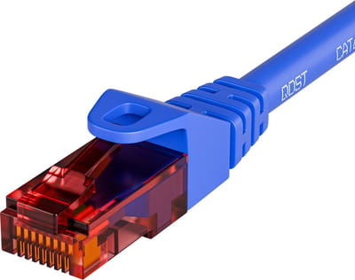 Qost - CAT6 internetkabel - 100% koper / UTP - 10 Gbps / 250 MHz - RJ45 Connectoren - Patchkabel / Netwerkkabel - 0.25 meter - Blauw