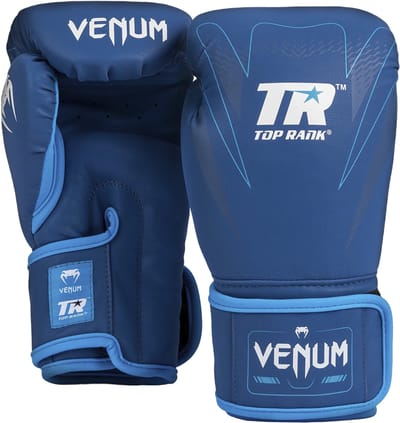 Venum x Top Rank Bokshandschoenen – 16 oz – Blauw – PU Leer – Kickboksen & Sparren