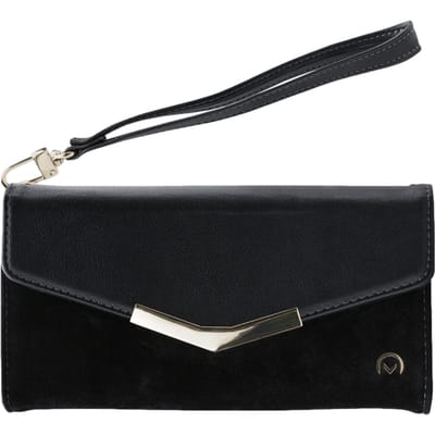 Mobilize iPhone 12 (Pro) Velvet Clutch Zwart