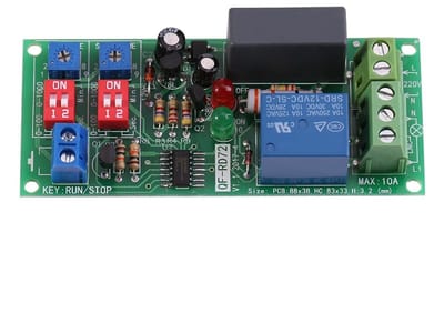 SPHProducts - Relay Module AC100V-250V - Timer Relay - Instelbare Cycli - 10 Amps - Automatische Schakelaar - Betrouwbare Prestaties - Voor Thuisgebru