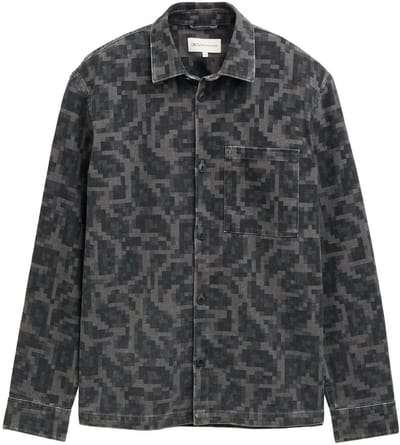 Tom Tailor Denim - Overhemd met borstzak - Maat XL - night grey big pixel print