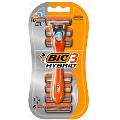 Bic 3 Hybrid Razor &amp; Blades 1 pcs + 6 st