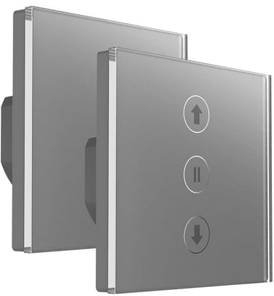 Slimme Rolluikschakelaar - Wifi Rolluik Timer - Huis Automatisering - Temperatuur Scène Instelling - 80 x 80 mm - Grijs