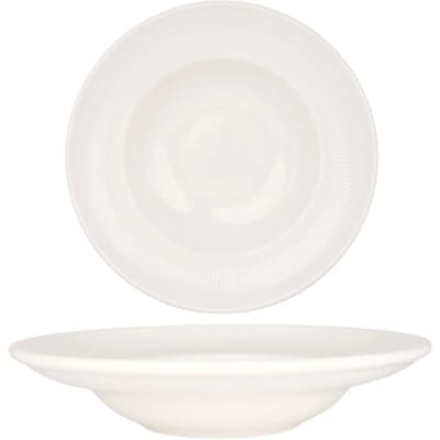 Bonna Pastabord - Iris White - Porselein - 27 cm (450cc) - set van 2