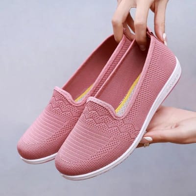 Dames Zomer Mesh Schoenen Ademend Gebreid Comfortabel Plat Casual 34