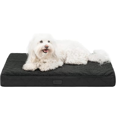 lionto orthopedisch hondenbed, afneembare wasbare hoes 76x51x8 cm zwart