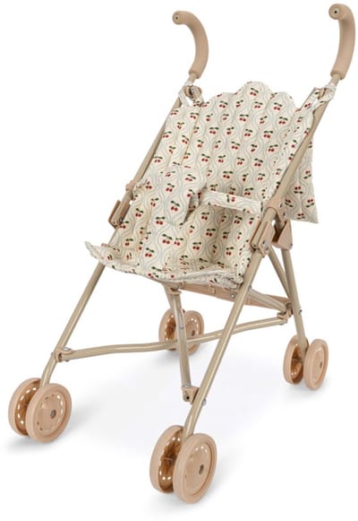 Konges Sløjd Poppenwagen/Doll Stroller/Buggy - Cherry Motif