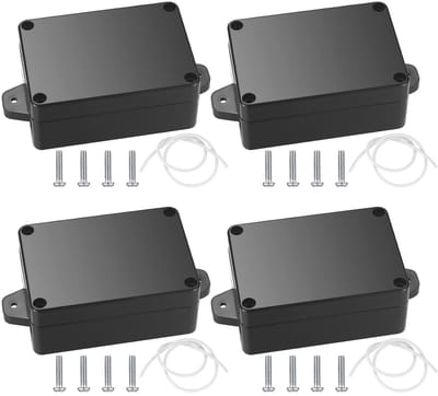 Waterdichte Aansluitdoos voor Buiten - 4 Stuks, IP65, Elektronische Projectbox, Kunststof Behuizing, 83 x 58 x 34 mm