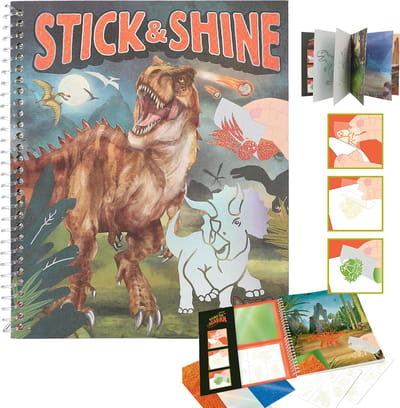 Depesche - Dino World kleurboek Stick & Shine