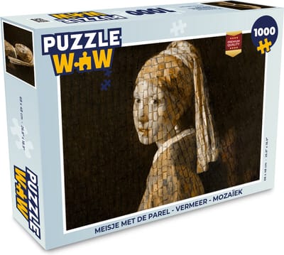 Puzzel Meisje met de parel - Vermeer - Mozaïek - Legpuzzel - Puzzel 1000 stukjes volwassenen