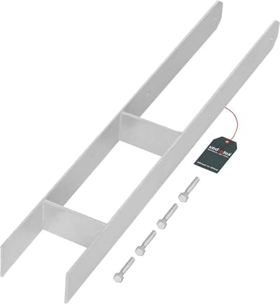 H-paalhouder - Paalanker - Tuinarchitectuur - Verzinkt Staal - 91 mm Breed - Grijs