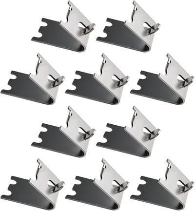 Koelkast Clips - Ondersteuning Haken - Opbergen Koelkast - Duurzaam Roestvrij Staal - 10 Stuks - Zilverkleurig