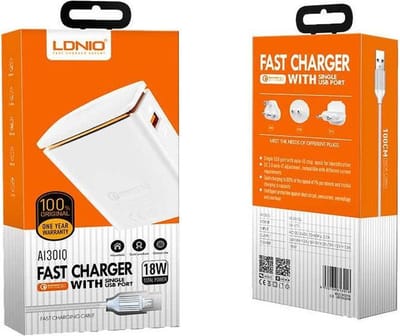 LDNIO A1301Q USB Snellader/ oplader met Geschikt voor: MicroUSB OplaadKabel Geschikt voor: Samsung Galaxy A3 A5 A6 2017 / 2018 A7 J3 J4 J5 J6 S4 S5 S6 S7 Edge / Wiko Sony / Nokia / Motorola / Huawei